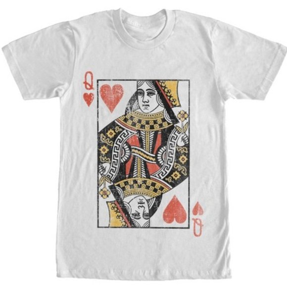 Lost Gods Queen of Hearts T-Shirt, Queen of Hearts Graphic T-Shirt for Women Men - Picture 1 of 1